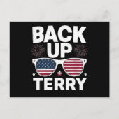 Back-up Terry Grappige 4 juli Patriottisch Vuurwer Briefkaart (Voorkant)