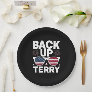 Back-up Terry Grappige 4 juli Patriottisch Vuurwer Papieren Bordje
