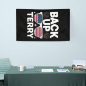 Back Up Terry Grappige 4 juli Patriottisch Vuurwer Spandoek (Beurs)