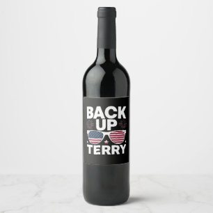 Back-up Terry Grappige 4 juli Patriottisch Vuurwer Wijn Etiket