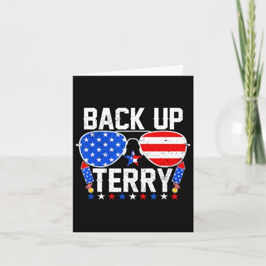 Back Up Terry Grappige 4 juli VS-vlag Patriottisch Kaart (Voorkant)