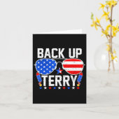 Back Up Terry Grappige 4 juli VS-vlag Patriottisch Kaart (Gele Bloem)