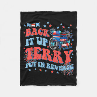 Back Up Terry Put In Reverse Firework 4th Of July Fleece Deken