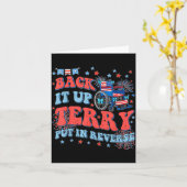 Back Up Terry Put In Reverse Firework 4th Of July Kaart (Gele Bloem)