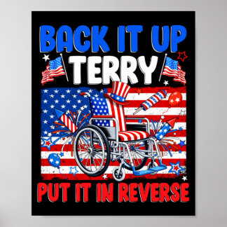 Back Up Terry Put In Reverse Firework Usa 4th Of Poster