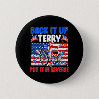 Back Up Terry Put In Reverse Firework Usa 4th Of Ronde Button 5,7 Cm