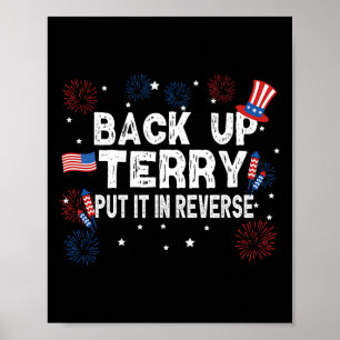 Back-up Terry Shirt zet het in omgekeerde grappige Poster