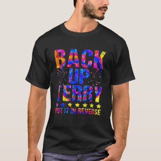 Back-up Terry zet hem in omgekeerd vuurwerk 4th of T-shirt