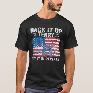 Back-up Terry zet hem in omgekeerde Fireworks Funn T-shirt