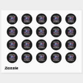 Back Up Terry Zet Hem in Zijn Reverse Firework Gra Ronde Sticker (Vel)