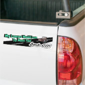 Back-up van juridische Bumpersticker (Op Truck)