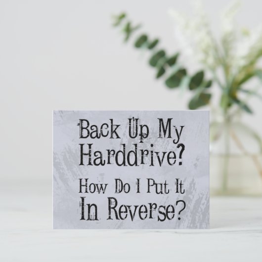 Back-upHumor Briefkaart (Staand voorkant)