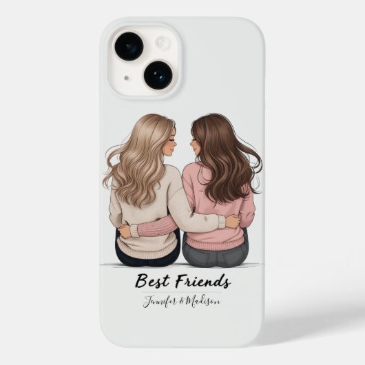 Back View No Face Best Friends Art – Aesthetic iPh Case-Mate iPhone Case (Achterkant)