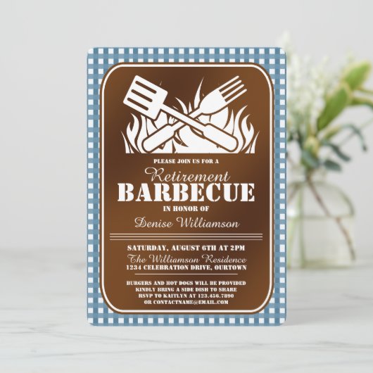 Back Yard Barbecue Party Kaart (Staand voorkant)