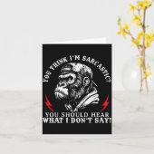 (back) You Think I’m Sarcastic You Should Hear Fun Kaart (Gele Bloem)