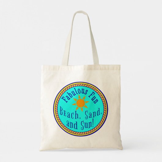 BACK, ZAND, EN ZON! FABULOUS FUN SUNNY ARTIJ TOTE BAG (Achterkant)