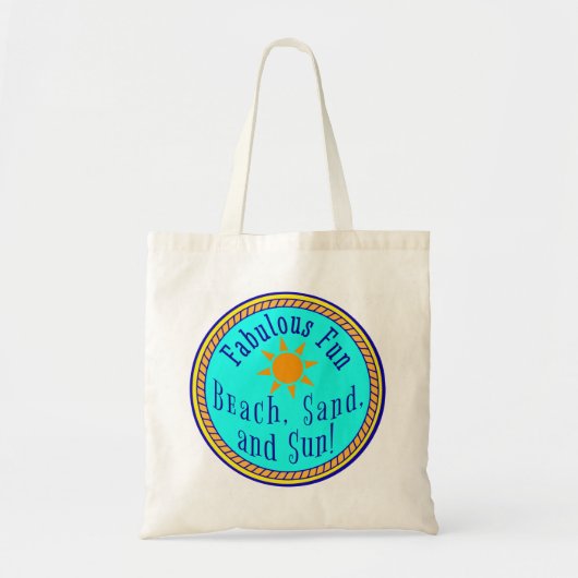 BACK, ZAND, EN ZON! FABULOUS FUN SUNNY ARTIJ TOTE BAG (Voorkant)