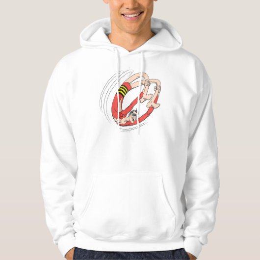 Backboardwiel met kunststof Man Hoodie (Voorkant)
