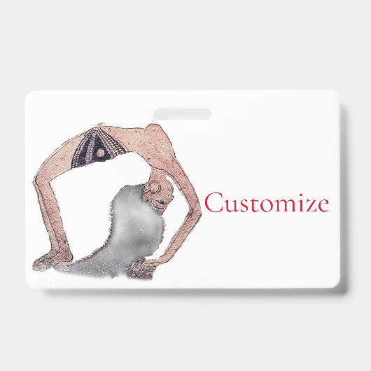  Backboend Yoga Pose Thunder_Cove Badge (Voorzijde)
