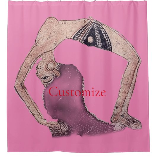 Backboend Yoga Pose Thunder_Cove Douchegordijn (Voorkant)