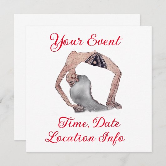 Backboend Yoga Pose Thunder_Cove Kaart (Voorkant / Achterkant)