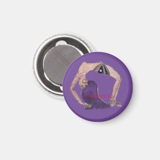 Backboend Yoga Pose Thunder_Cove Magneet (Voorkant / Achterkant)