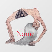  Backboend Yoga Pose Thunder_Cove Raamsticker (Vel)