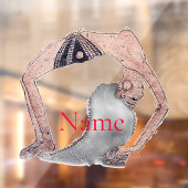  Backboend Yoga Pose Thunder_Cove Raamsticker (Vel 2)