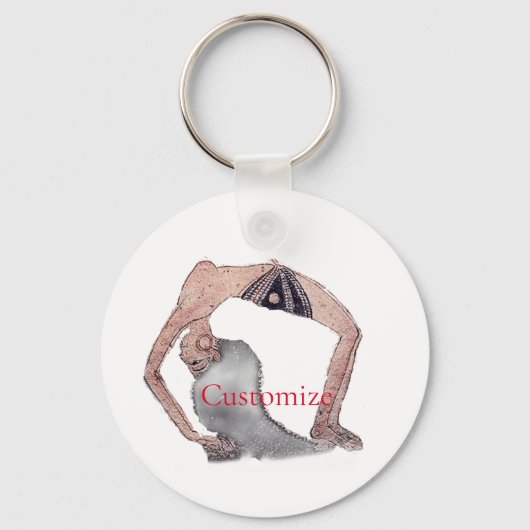 Backboend Yoga Pose Thunder_Cove Sleutelhanger (Voorkant)