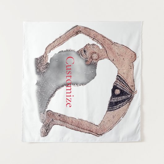  Backboend Yoga Pose Thunder_Cove Wandkleed (Voorkant (horizontaal))