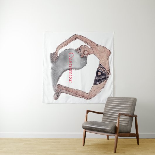  Backboend Yoga Pose Thunder_Cove Wandkleed (In Situ (horizontaal))