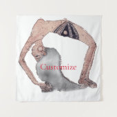  Backboend Yoga Pose Thunder_Cove Wandkleed (Voorkant)