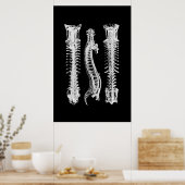 Backbone Anatomy Wall Decor Medical Art Poster (Keuken)