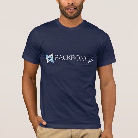 Backbone.js T-shirt (marine) (Voorkant)