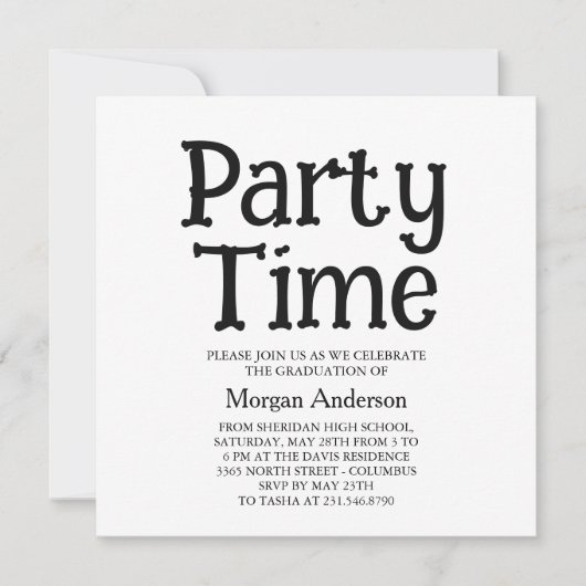 Backbone Lettertype Zwart Wit Modern Afstudeerfees (Voorkant)