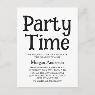 Backbone Lettertype Zwart Wit Modern Afstudeerfees Feestdagenkaart