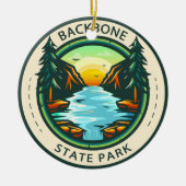 Backbone State Park Iowa Badge Keramisch Ornament (Voorkant)