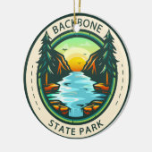 Backbone State Park Iowa Badge Keramisch Ornament (Links)