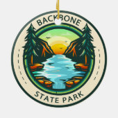 Backbone State Park Iowa Badge Keramisch Ornament (Achterkant)