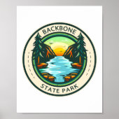 Backbone State Park Iowa Badge Poster (Voorkant)