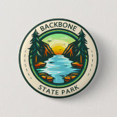 Backbone State Park Iowa Badge Ronde Button 5,7 Cm (Voorkant)