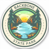 Backbone State Park Iowa Badge Sticker (Voorkant)