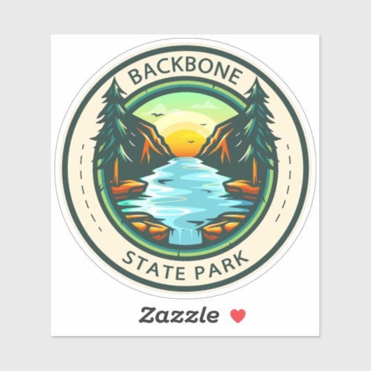 Backbone State Park Iowa Badge Sticker (Vel)