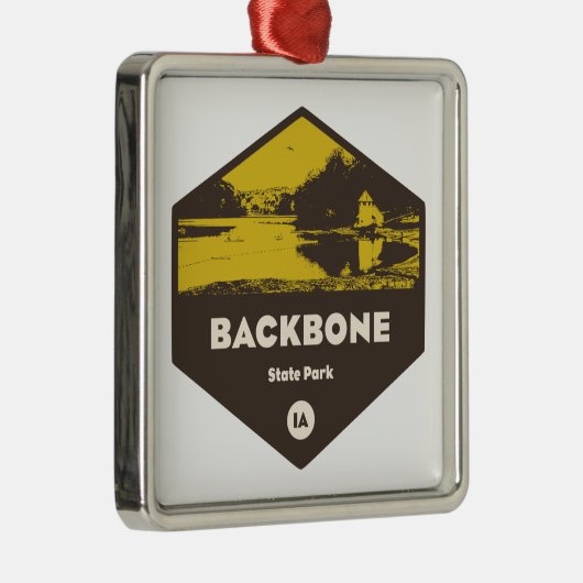 Backbone State Park Iowa Metalen Ornament (Rechts)