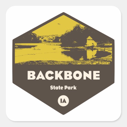 Backbone State Park Iowa Vierkante Sticker (Voorkant)