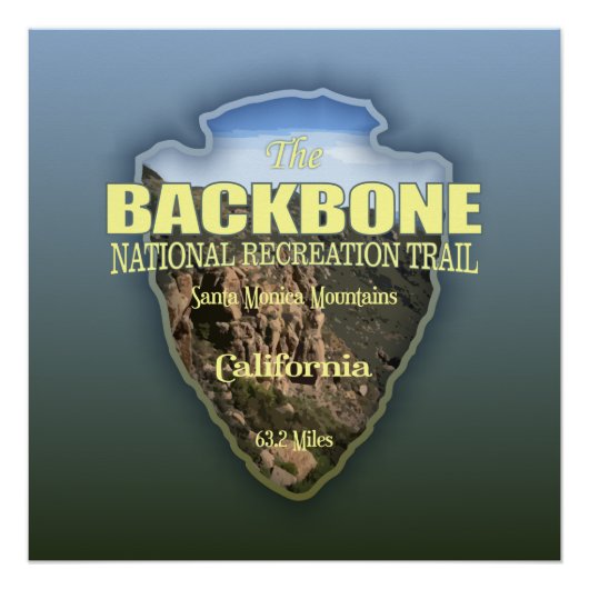 Backbone Trail (pijlpunt) Perfect Poster (Voorkant)