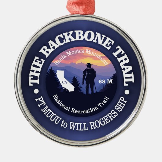 Backbone Trail (rd2) Metalen Ornament (Voorkant)