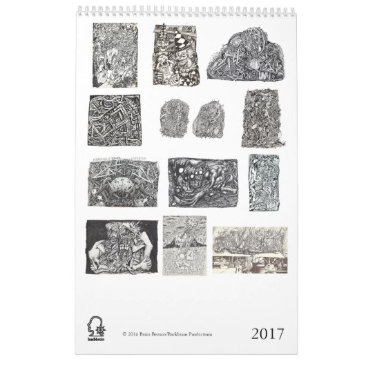 Backbrain-agenda 2017 kalender (Achterkant)