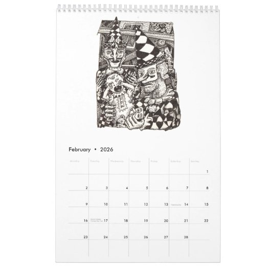 Backbrain Calendar 2024 Kalender (Feb 2026)