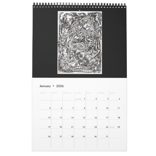 Backbrain Calendar II 2026 (Single Page, Medium) Kalender (Jan 2026)